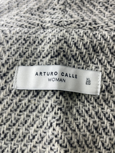 Chaqueta Arturo Calle Estampado Tejido Texturizado Negro - Talla XL