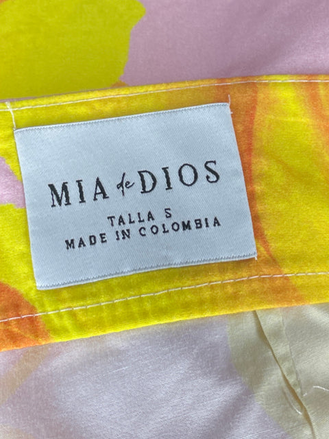 Set Mia De Dios Short+top Estampado Rosado - Talla S