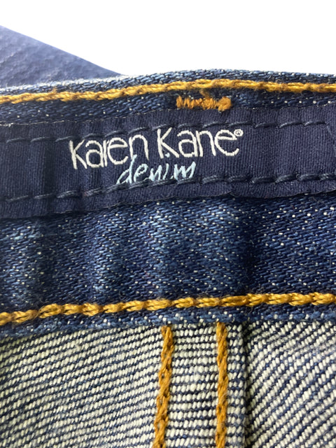 Pantalón Karen Kane Wide-leg Recto Azul - Talla 29
