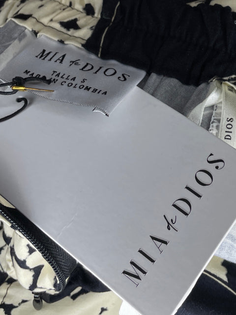Set Mia De Dios Falda+top Printed Negro - Talla S