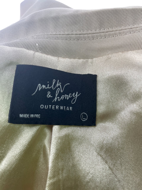 Chaqueta Milk & Honey Liso Manga larga Beige - Talla L