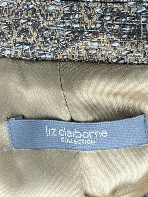Blazer Liz Claiborne Bolsillos Marrón - Talla 14