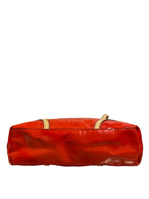Cartera Coach Peyton Signature Embossed Naranja - Talla U