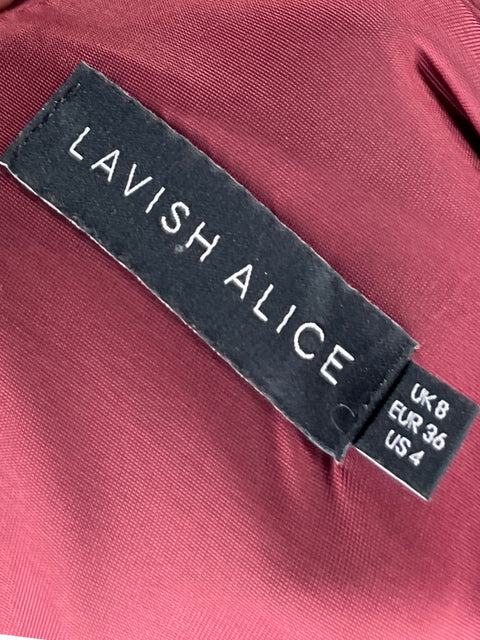 Vestido Lavish Alice Asimétrico Rojo - Talla 36