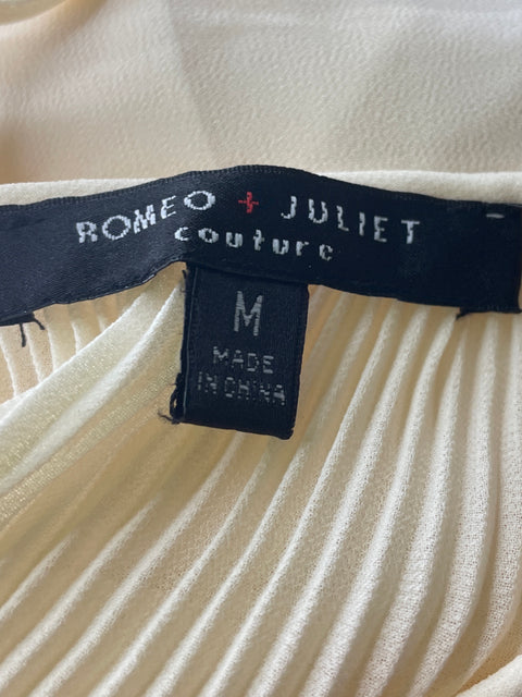Blusa Romeo & Juliet Plisado Abierto Manga larga Beige - Talla M