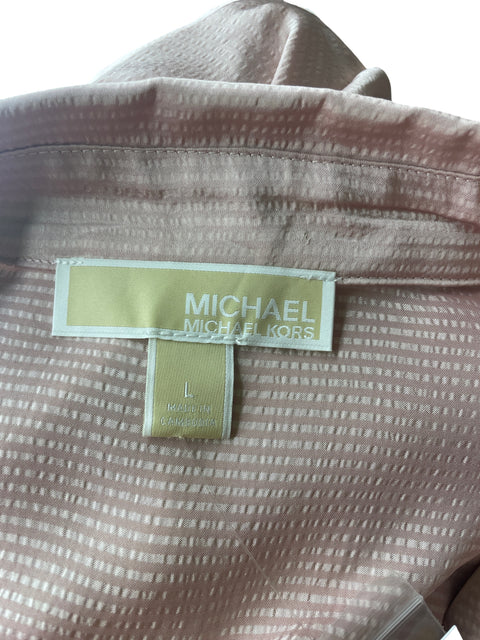 Blusa Michael Kors Rayas Manga larga Amarrado Rosado - Talla L