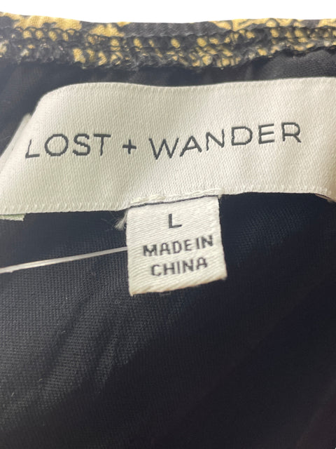 Blusa Lost+wander Floral Cuello v Beige - Talla L