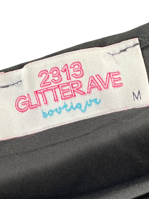 Blusa Glitter Ave Boutique Lentejuelas Negro - Talla M