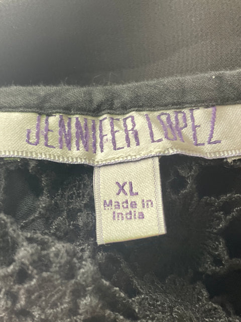 Blusa Jennifer Lopez Tejido Liso Manga corta Negro - Talla XL