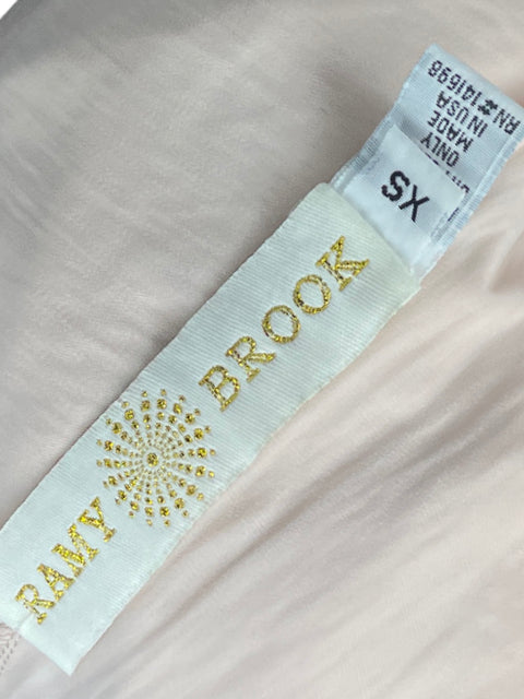 Blusa Ramy Brook Drapeada Beige - Talla XS