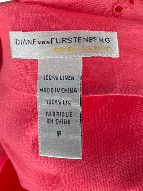 Vestido Diane Von Furstenberg Eyelet Rosado - Talla S