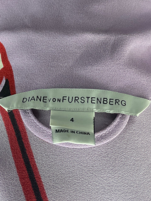 Vestido Diane Von Furstenberg Tulipán Morado - Talla 4