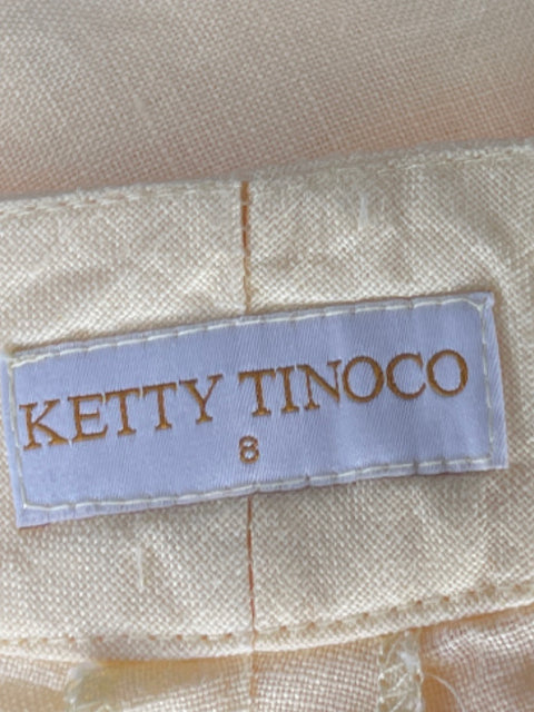 Short Ketty Tinoco Bermuda Amarillo - Talla 8