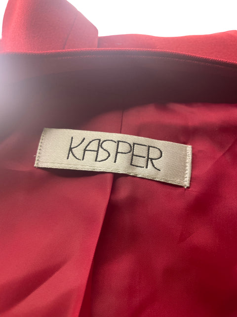Chaqueta Kasper A-line Liso Rojo - Talla M