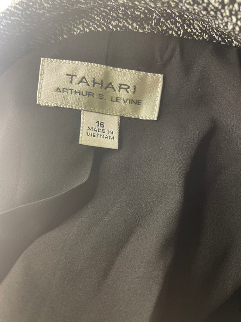 Conjunto Tahari Granulado Blazer/pantalon Gris - Talla 16