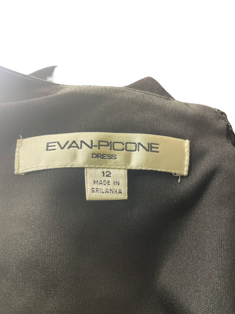 Vestido Evan-picone Sin mangas Puntadas Negro - Talla 12