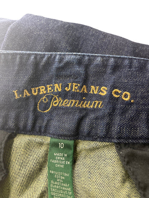 Pantalón Ralph Lauren Recto Bolsillos Wide-leg Azul - Talla 10
