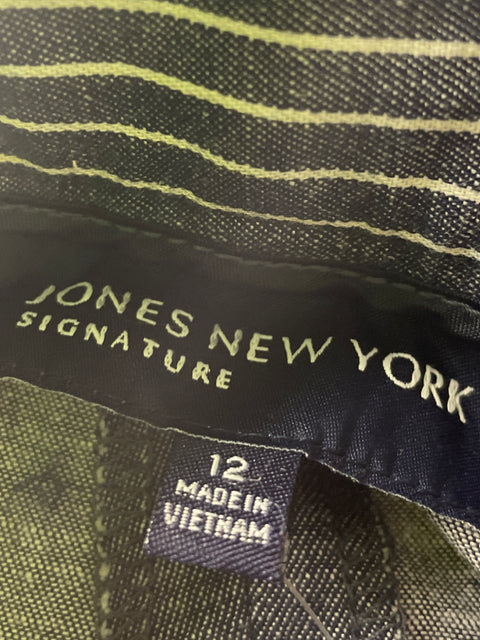 Pantalón Jones New York Recto Bolsillo Gris - Talla 12