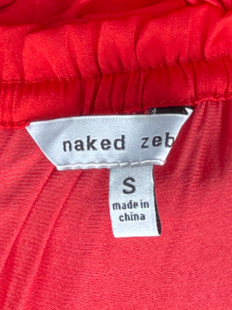 Vestido Naked Zebra Asimétrico Botones Rojo - Talla S
