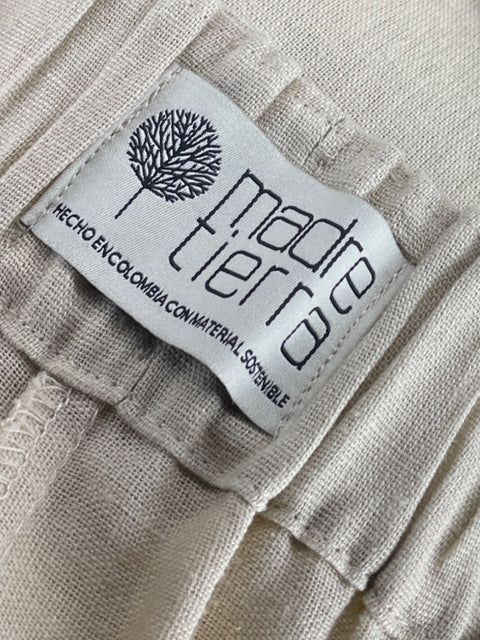 Bermuda Madre Tierra Cinturón ajustable Beige - Talla U
