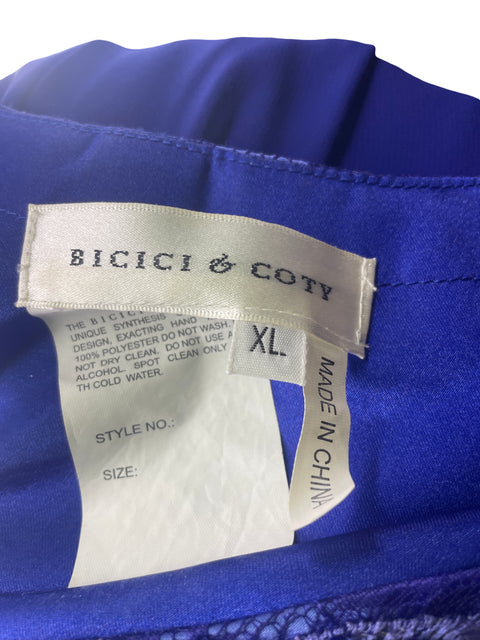 Vestido De Fiesta Bicici & Coty Prederia Chal Suelto Azul - Talla XL