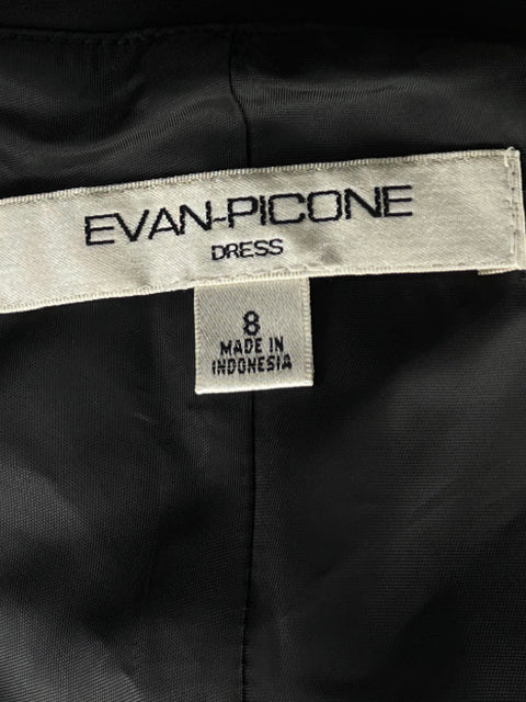 Vestido Evan-picone Midi Negro - Talla 8