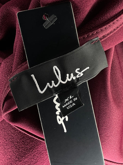 Vestido Lulus Maxi Manga larga Rojo - Talla XL