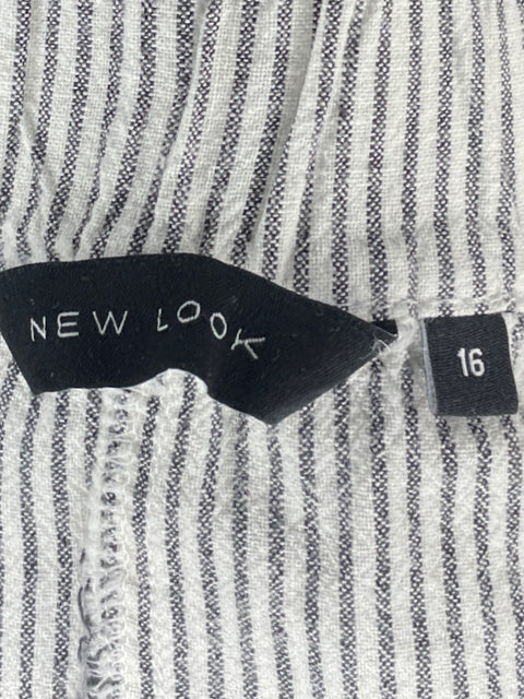 Set New Look Blusa+pant Rayas Blanco - Talla 16