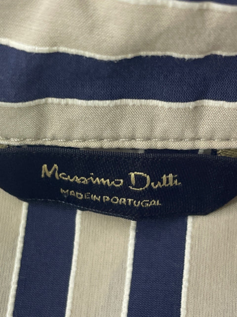 Blusa Massimo Dutti Rayas Manga larga Gris - Talla XS