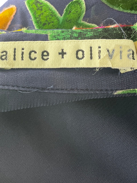 Blusa Alice + Olivia Estampado Transparente Manga larga Azul - Talla S