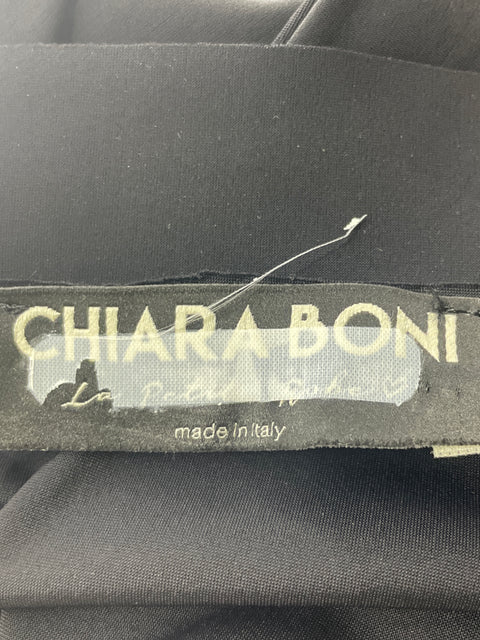Blusa Chiara Boni Liso Plisado Manga larga Negro - Talla S