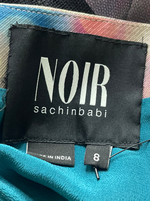 Vestido Noir Apliques Sin mangas Midi Rosado - Talla 8