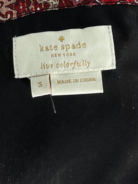 Blusa Kate Spade Medallón Metalizada Rojo - Talla S