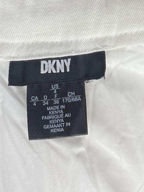Pantalón Dkny Wide-leg Blanco - Talla 4