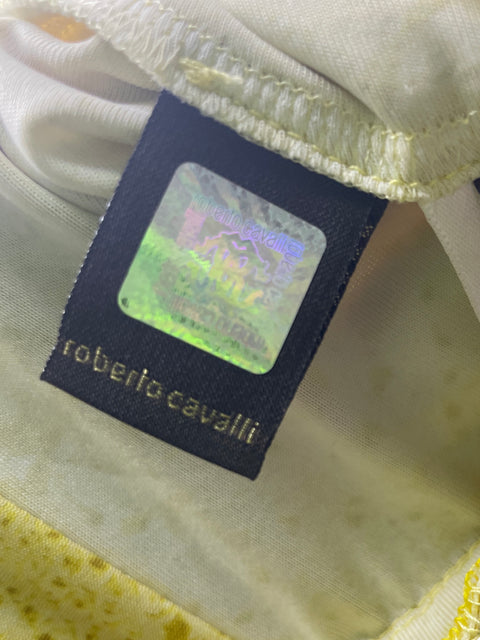 Conjunto Roberto Cavalli Plisado Amarrado cuello Palazo Amarillo - Talla 42
