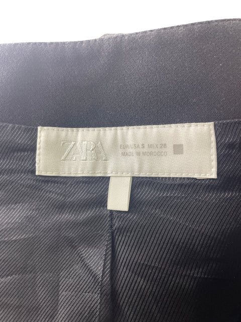 Blusa Zara Sin mangas Cuello v Liso Negro - Talla S
