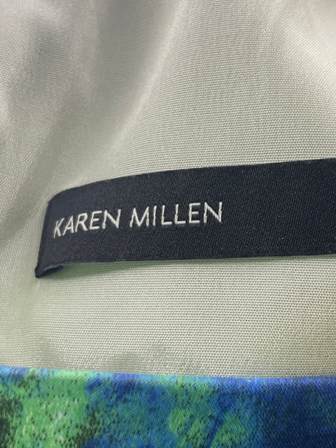 Vestido Karen Millen Sin mangas Estampado Verde - Talla 8