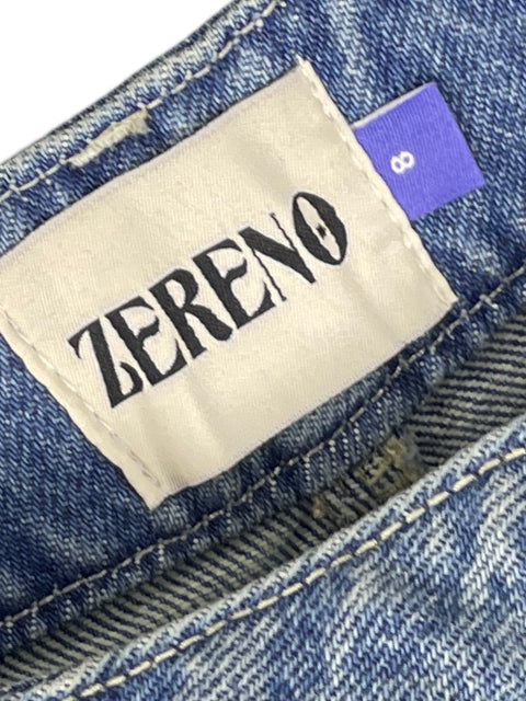 Jean Zereno Diseño De Cintura Cruzada Azul - Talla 8