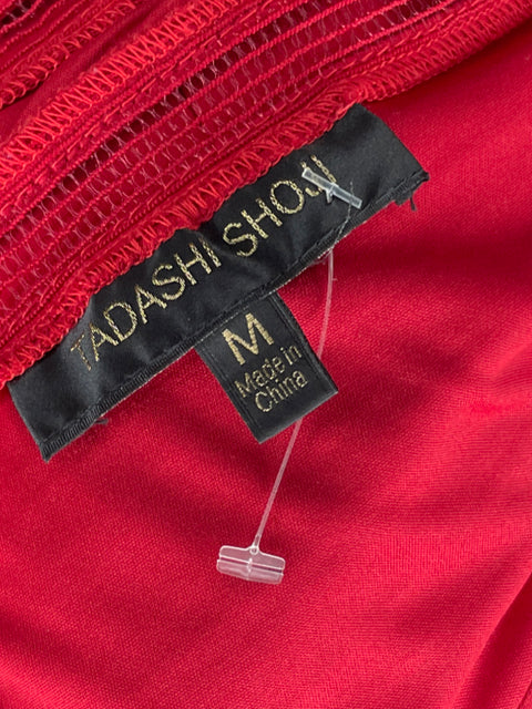 Vestido Tadashi Shoji One shoulder Rojo - Talla M