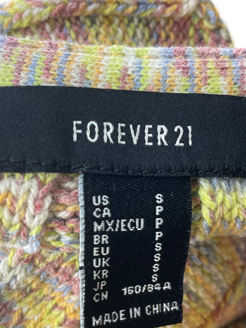 Chaqueta Forever 21 Estampado Tejido Amarillo - Talla S