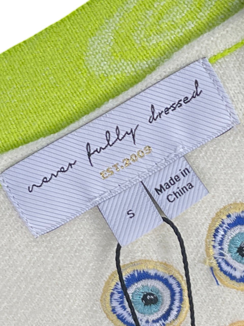 Cardigan Never Fully Dressed Bordado Verde - Talla S