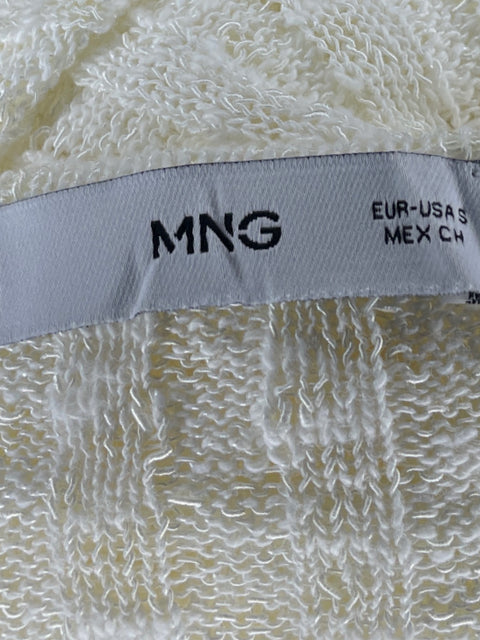 Blusa Mango Knit Manga larga Blanco - Talla S