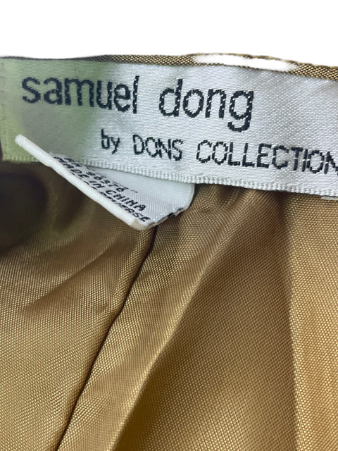 Pantalón Samuel Dong Recto Wide-leg Dorado - Talla M