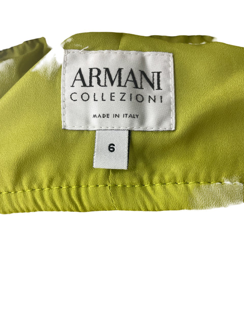 Chaqueta Armani Liso Cuello Botones Verde - Talla 6