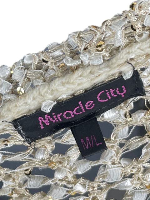 Blusa Miracle City Malla Metalizado Dorado - Talla XL