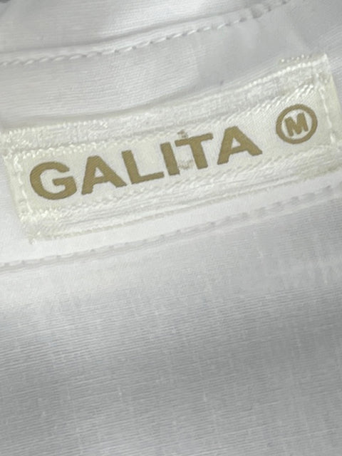 Blusa Galita Tachuelas En Los Bolsillos Blanco - Talla M