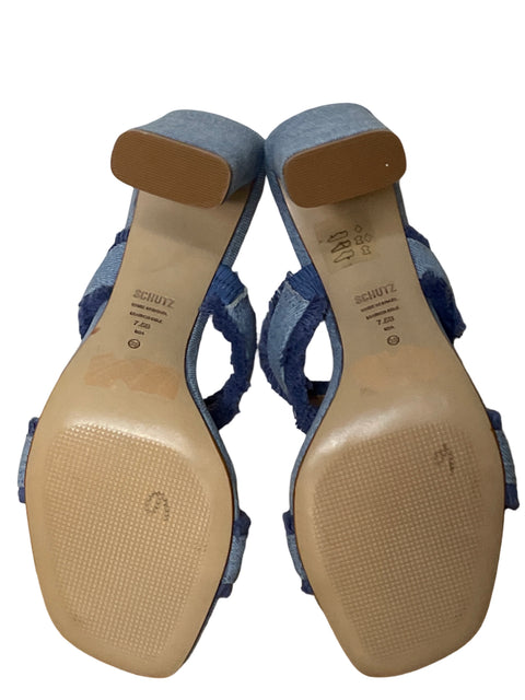 Tacón Schutz Denim Tacón alto Azul - Talla 7.5