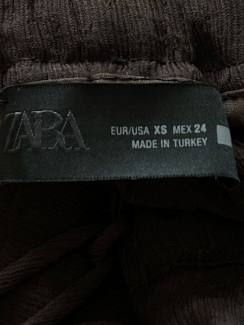 Pantalón Zara Wide-leg Marrón - Talla XS