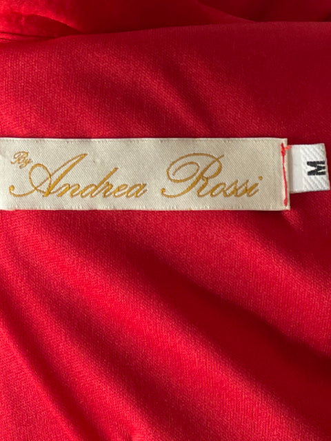 Vestido Andrea Rossi Satinado Maxi Rojo - Talla M
