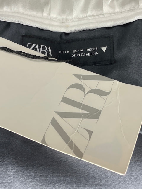 Falda Zara Midi Abertura Gris - Talla M